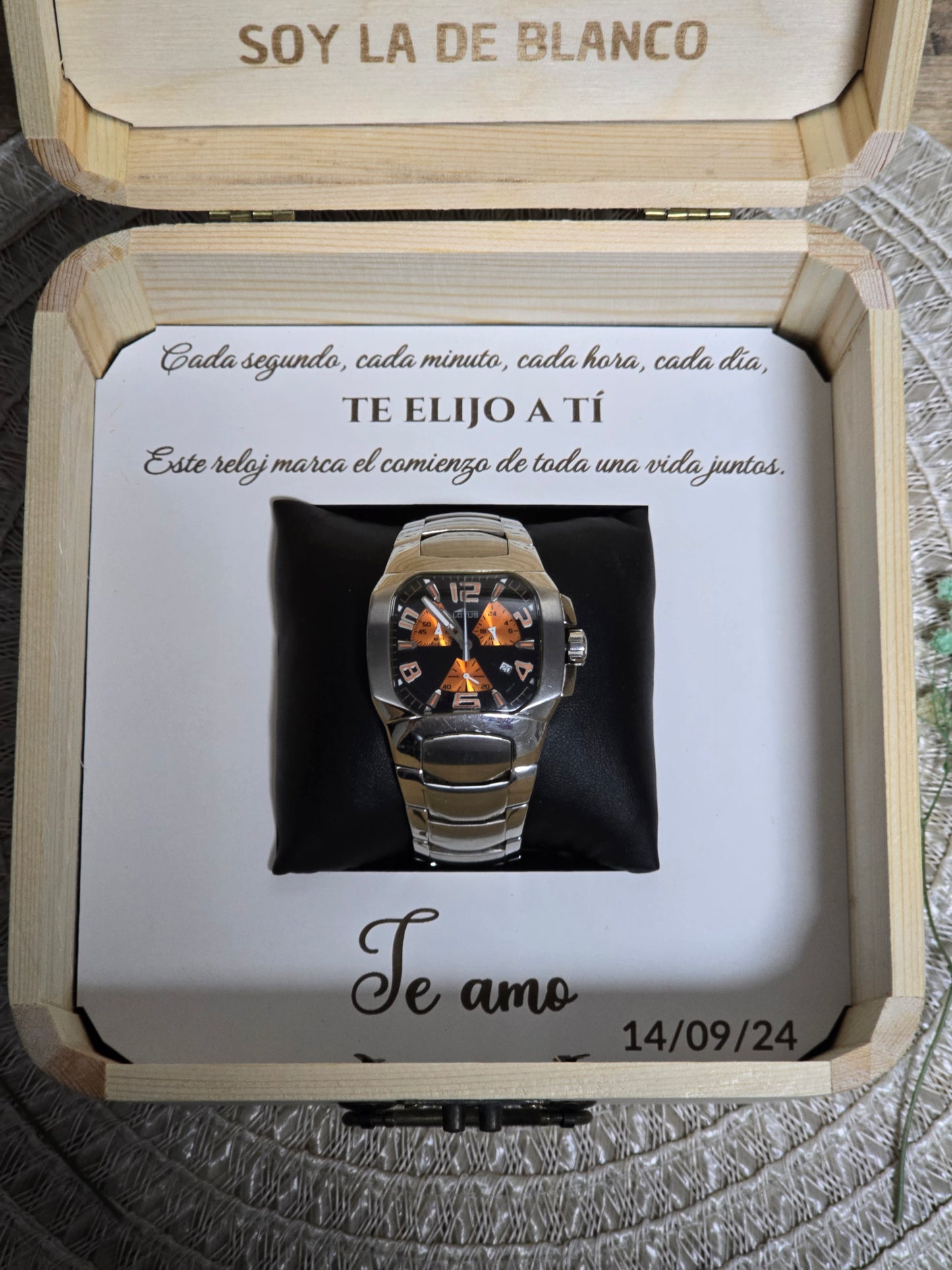 Caja personalizada reloj